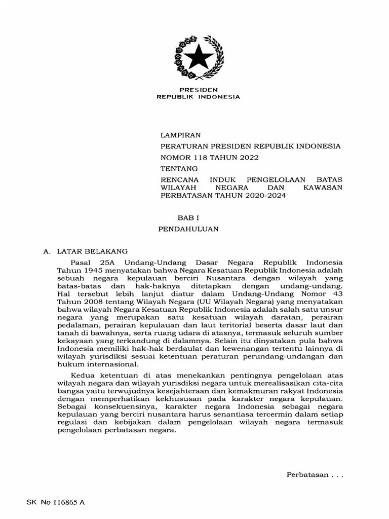 Perpres Nomor 118 Tahun 2022 - Lampiran | PDF