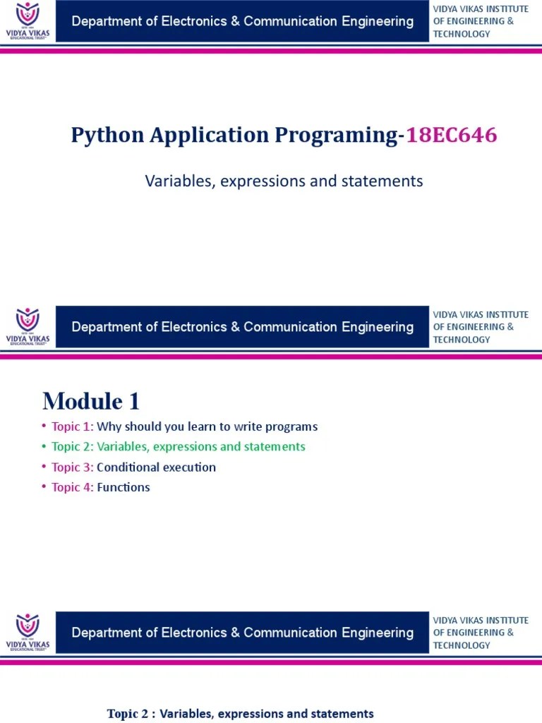 Python Session3-4 Variable | PDF | Variable (Computer Science ...