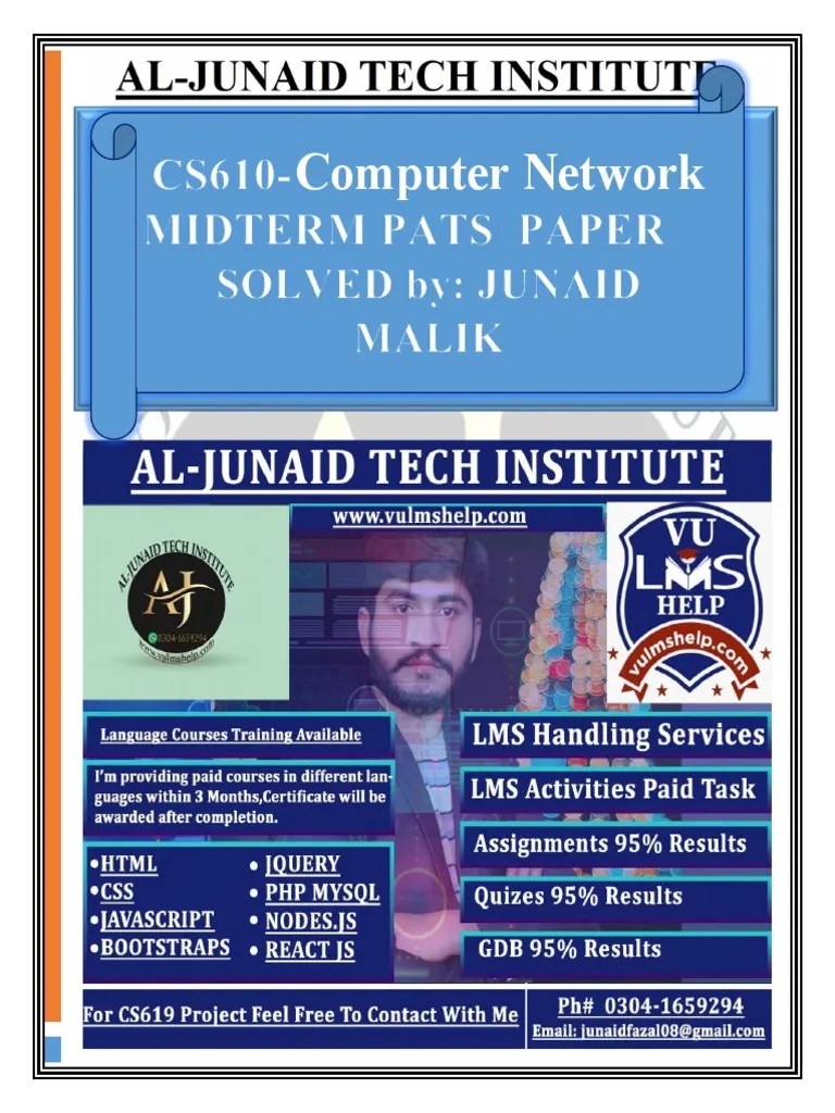 CS610 MIDTERM SOLVED MCQS By JUNAID | Download Free PDF | Computer ...