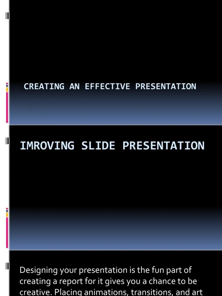 Creating An Effective Presentation | PDF
