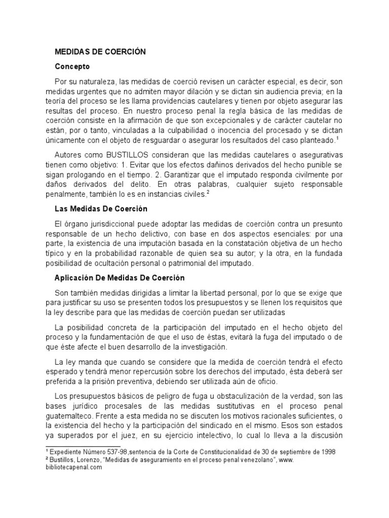 Medidas De Coerción | PDF