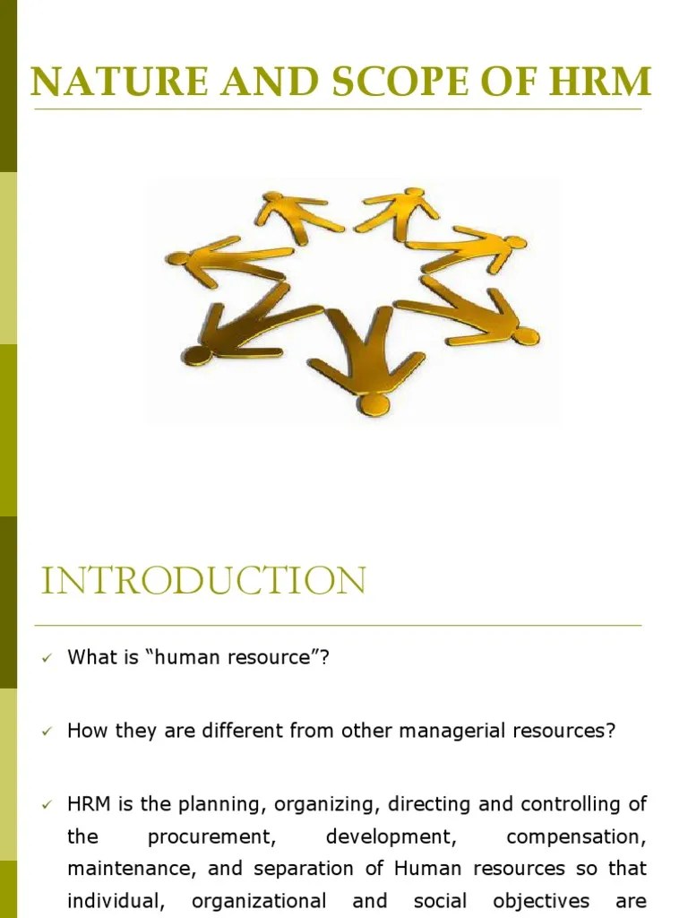 Nature And Scope Of HRM | PDF | Human Resource Management | Industrial ...