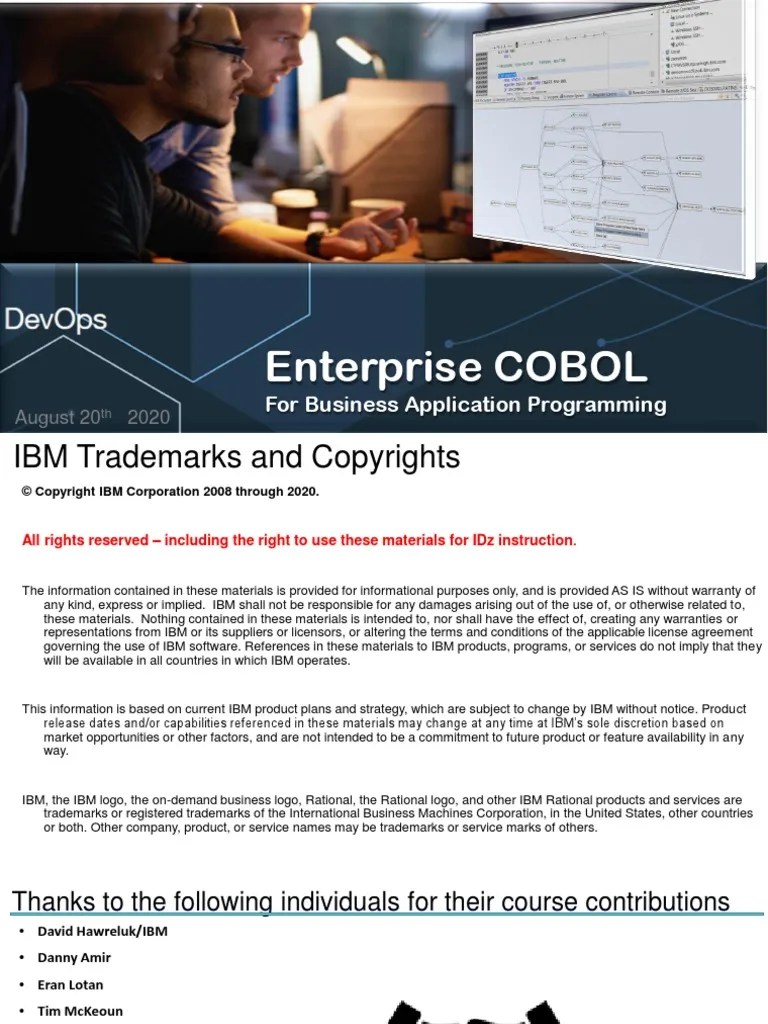 COBOL Course - Modules 1 Thru 12 - CICS | PDF | Computer Program ...