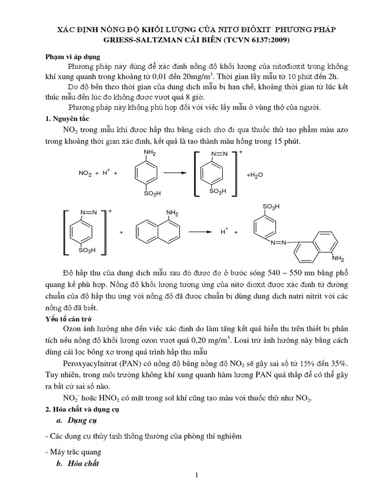 Quy Trinh Phan Tich Chi Tieu Khi | PDF