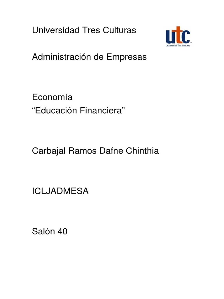 Educacion Financiera | PDF | Educación Financiera | Deuda