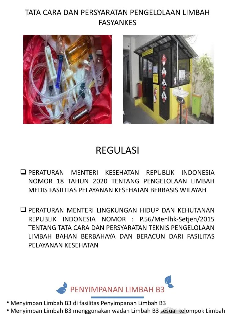 Tata Cara Dan Persyaratan Pengelolaan Limbah Fasyankes | PDF
