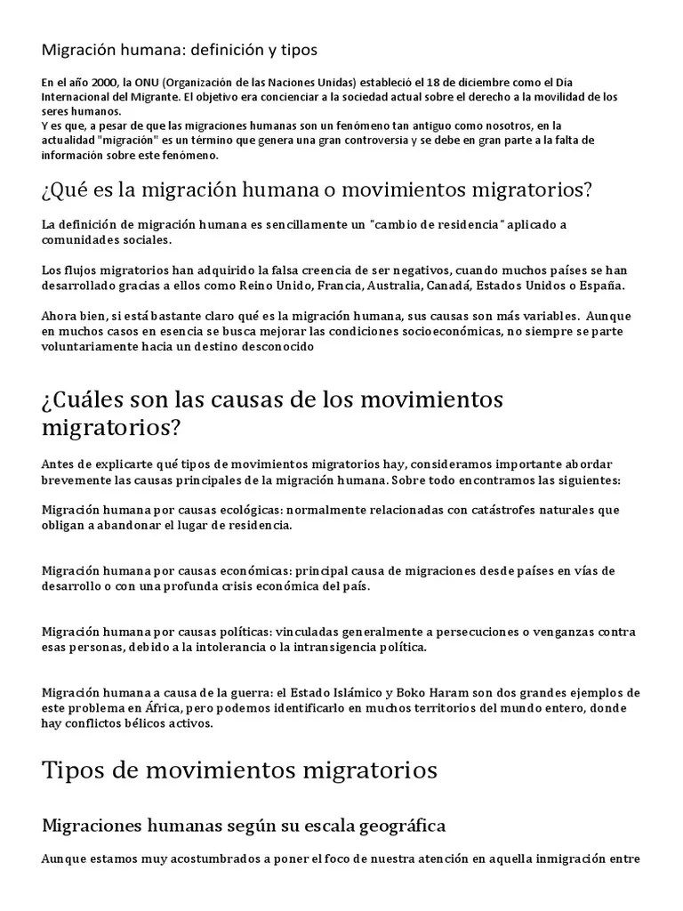 Migración Humana | PDF | Migración Humana | Inmigración
