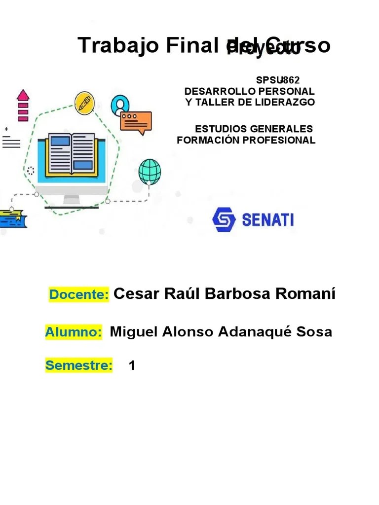 Trabajo Final DESARROLLO PERSONAL Y TALLER DE LIDERAZGO | PDF