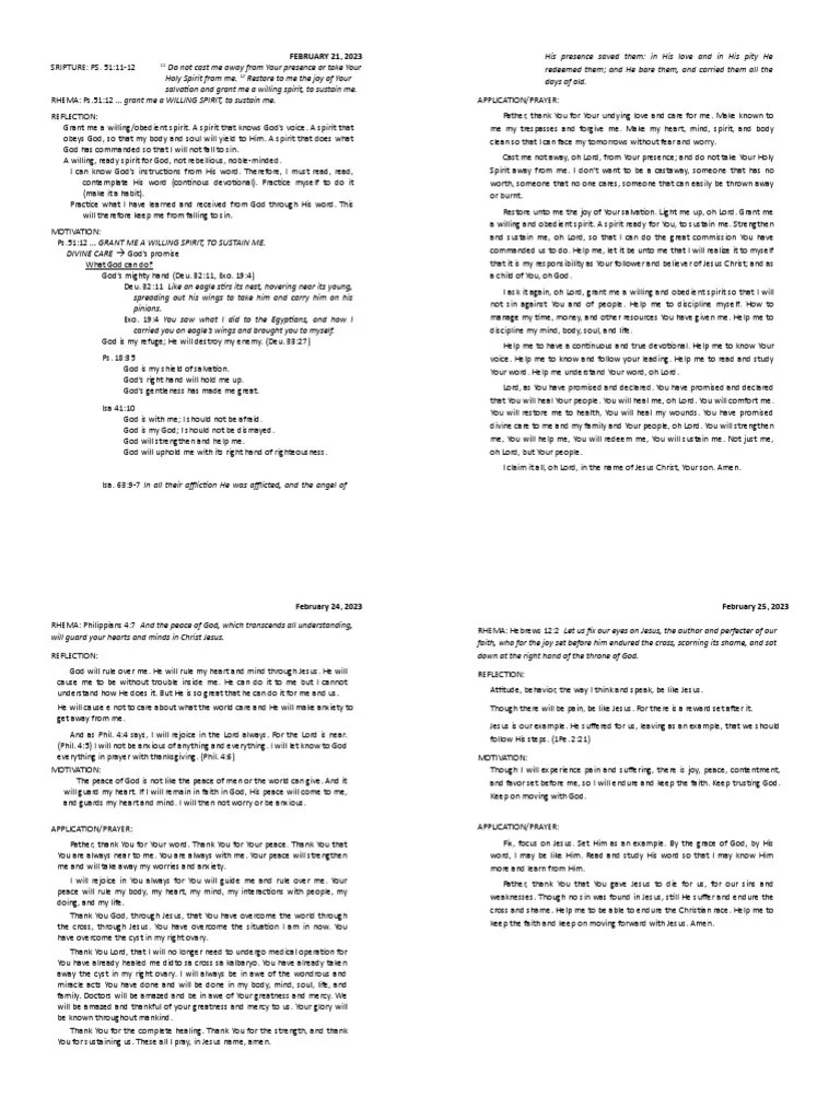 Devotional V2 | PDF | Forgiveness | Prayer