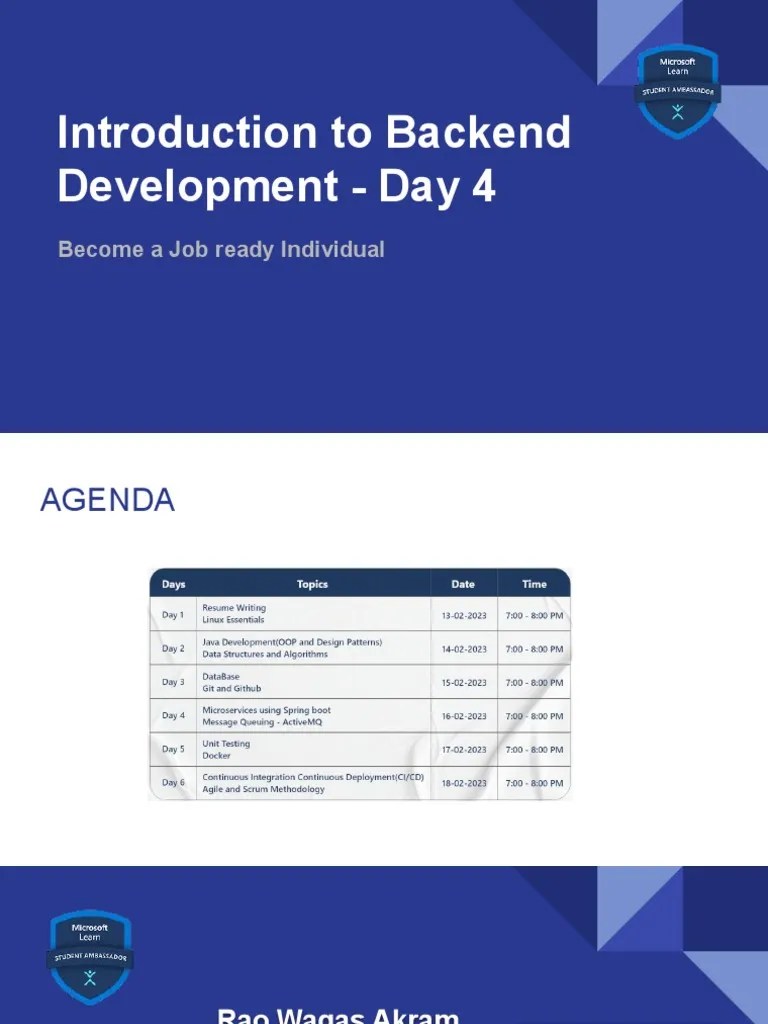 Backend Development Bootcamp - Day 4 | PDF