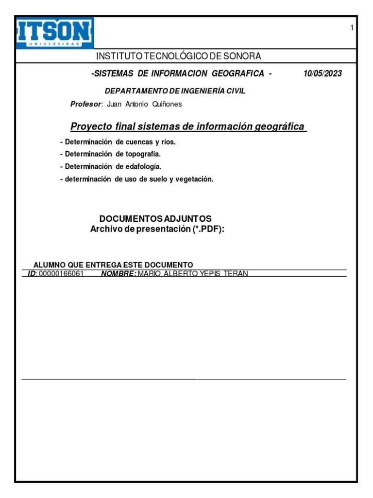 Proyecto Final | PDF | Sistema De Información Geográfica | Río