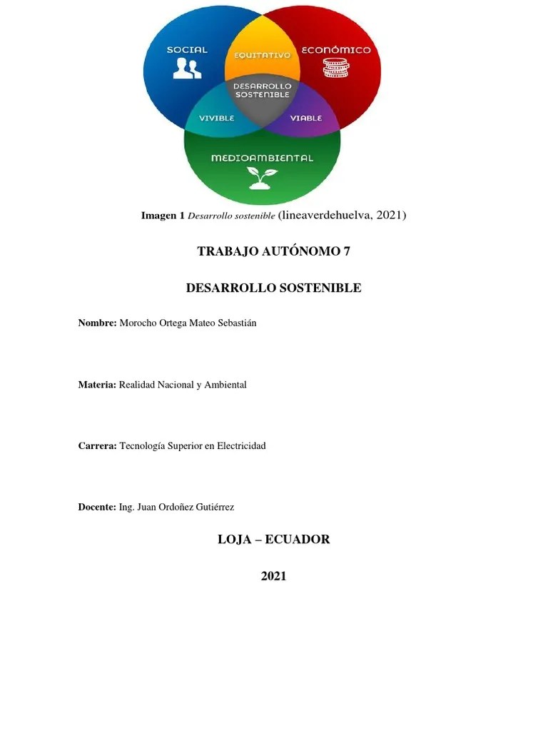 Desarrollo Sostenible | PDF | Sustentabilidad | Desarrollo Sostenible