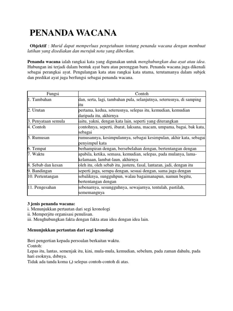 Furthermore, in addition, not only this, apart from that, besides,. Penanda Wacana Pdf