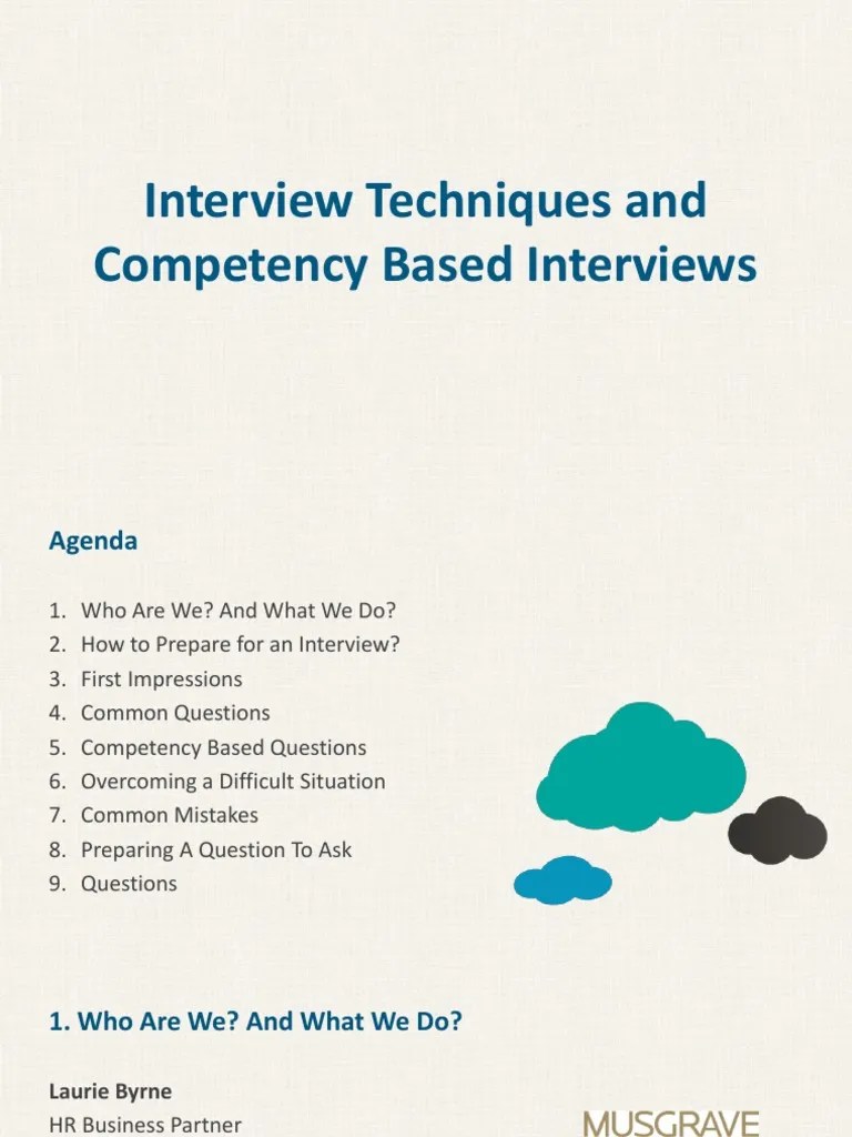 Interview Techniques And Competency | PDF | Psychological Concepts ...