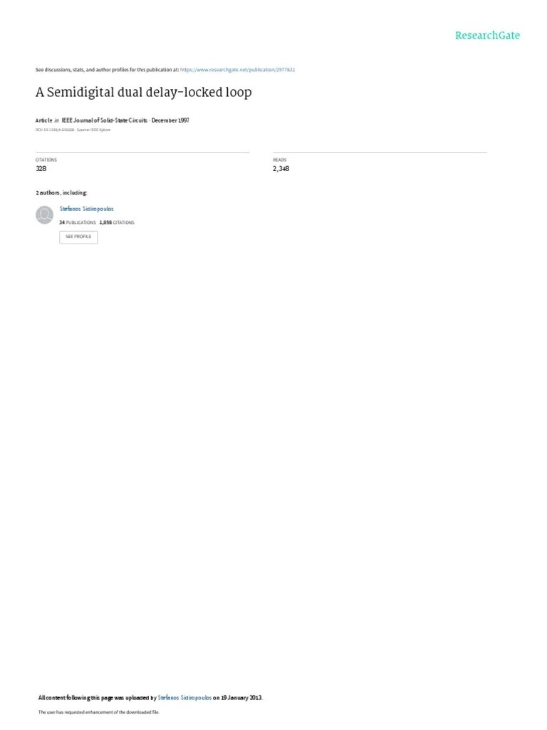 Dual Loop DLL | PDF | Detector (Radio) | Electricity