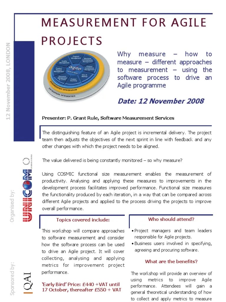 Measurement For Agile | PDF | Agile Software Development | Software