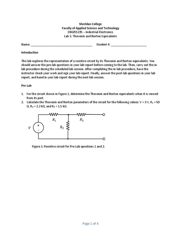 Lab #1 | PDF | Electrical Network | Resistor