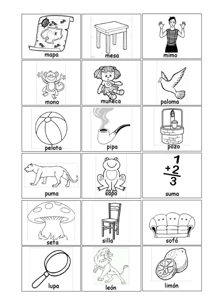 Imagenes Silabas Directas Aprende Con Camilita | PDF