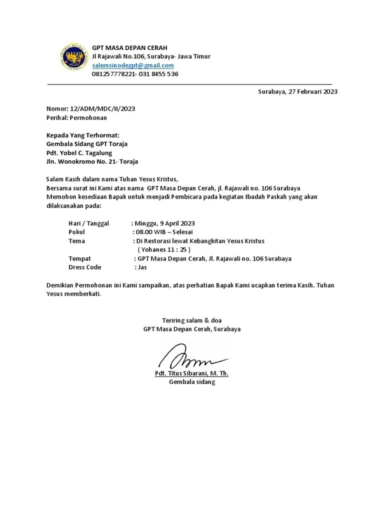 Contoh Surat Permohonan | PDF