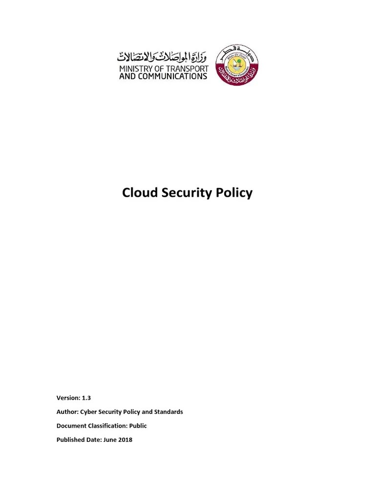 Cs-Csps Cloud Security Policy Eng V1.3 | PDF | Cloud Computing ...