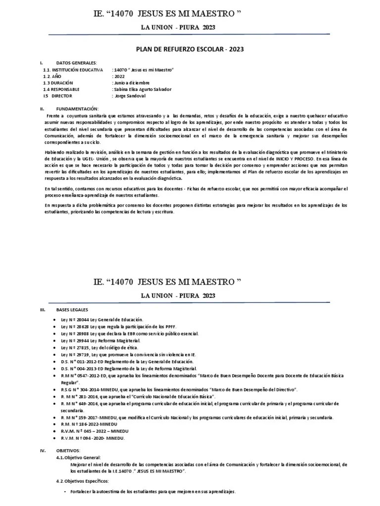 Plan-De-Refuerzo-Escolar-Com - Prof. Sabina Agurto | PDF | Evaluación | Ciencia Cognitiva