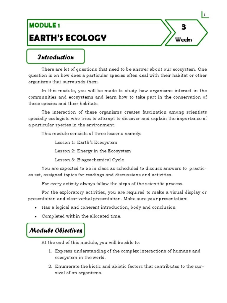 Module 1 | PDF | Eutrophication | Ecosystem