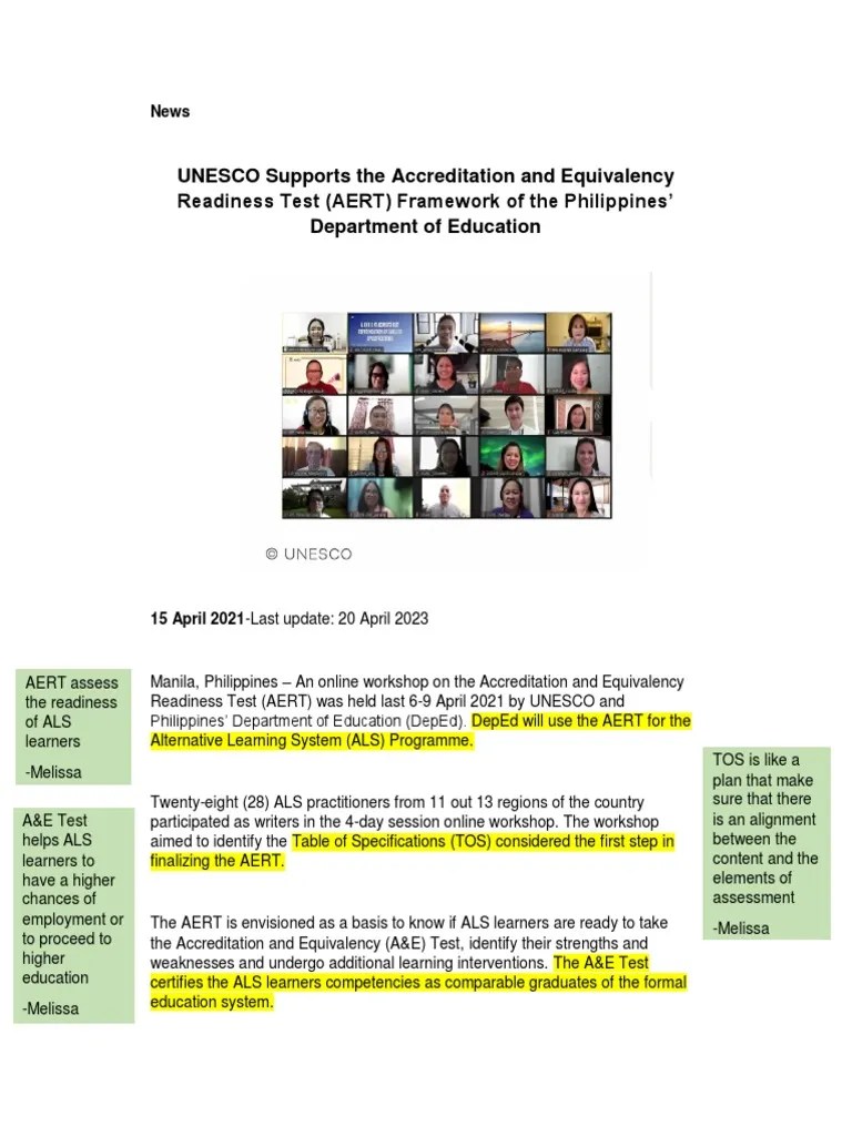 Accreditation And Equivalency Program | PDF | Learning | Educational Assessment