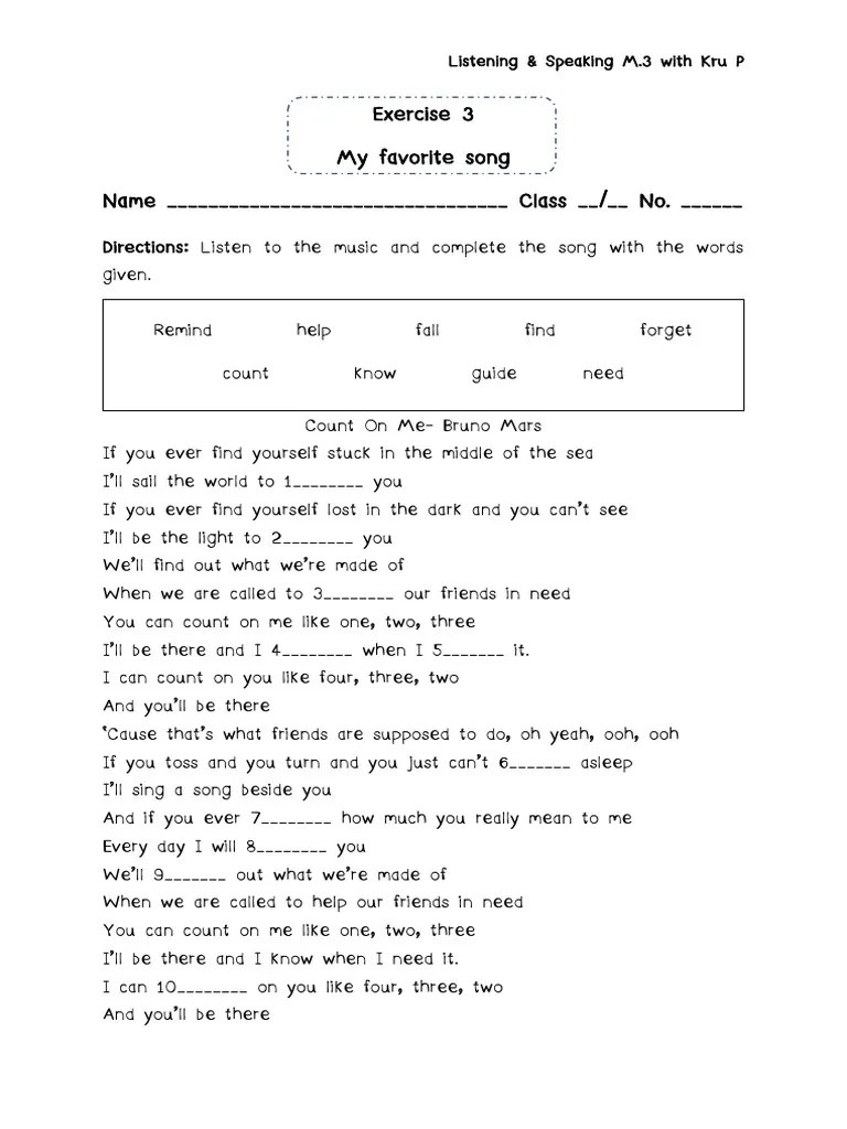 Exercise 3 Listening And Speaking | PDF