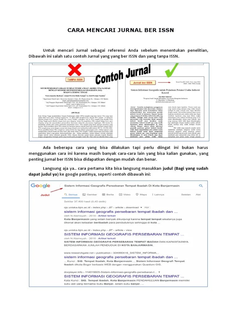 Cara Mencari Jurnal Ber Issn | PDF