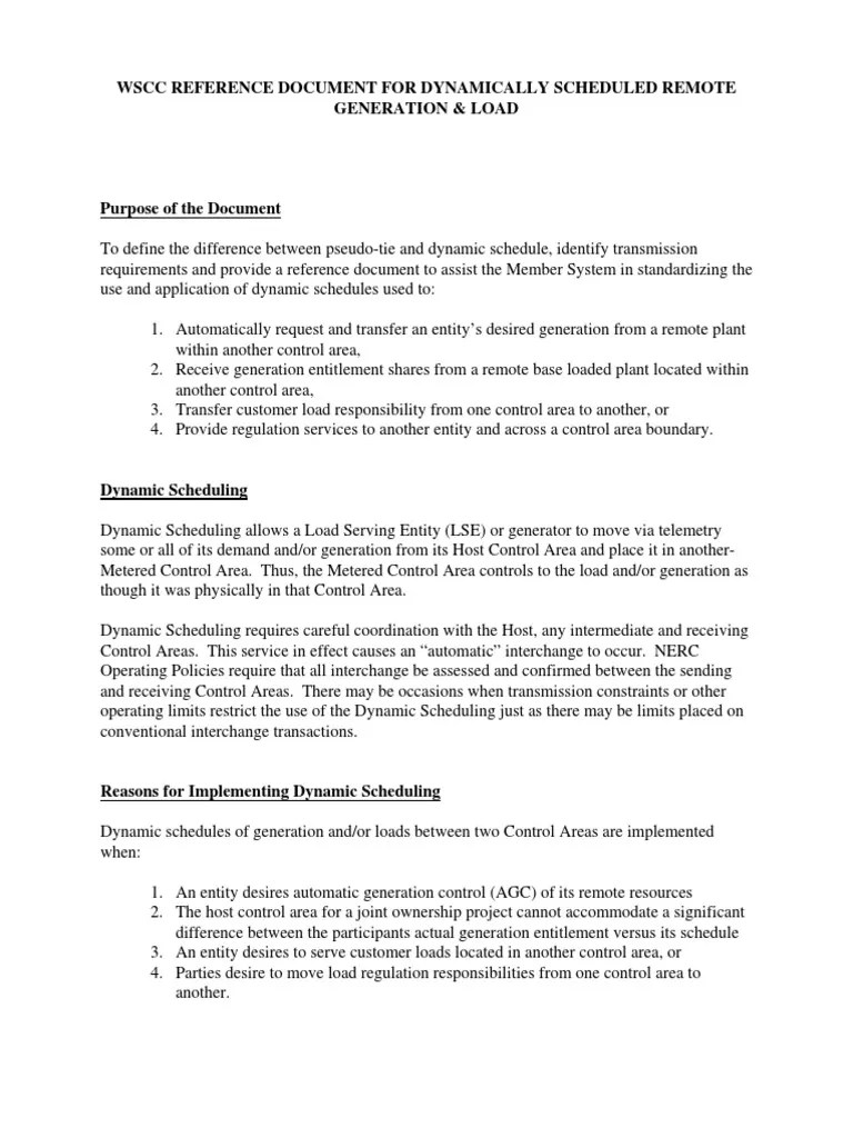 Dynamic Scheduling WSCC | PDF