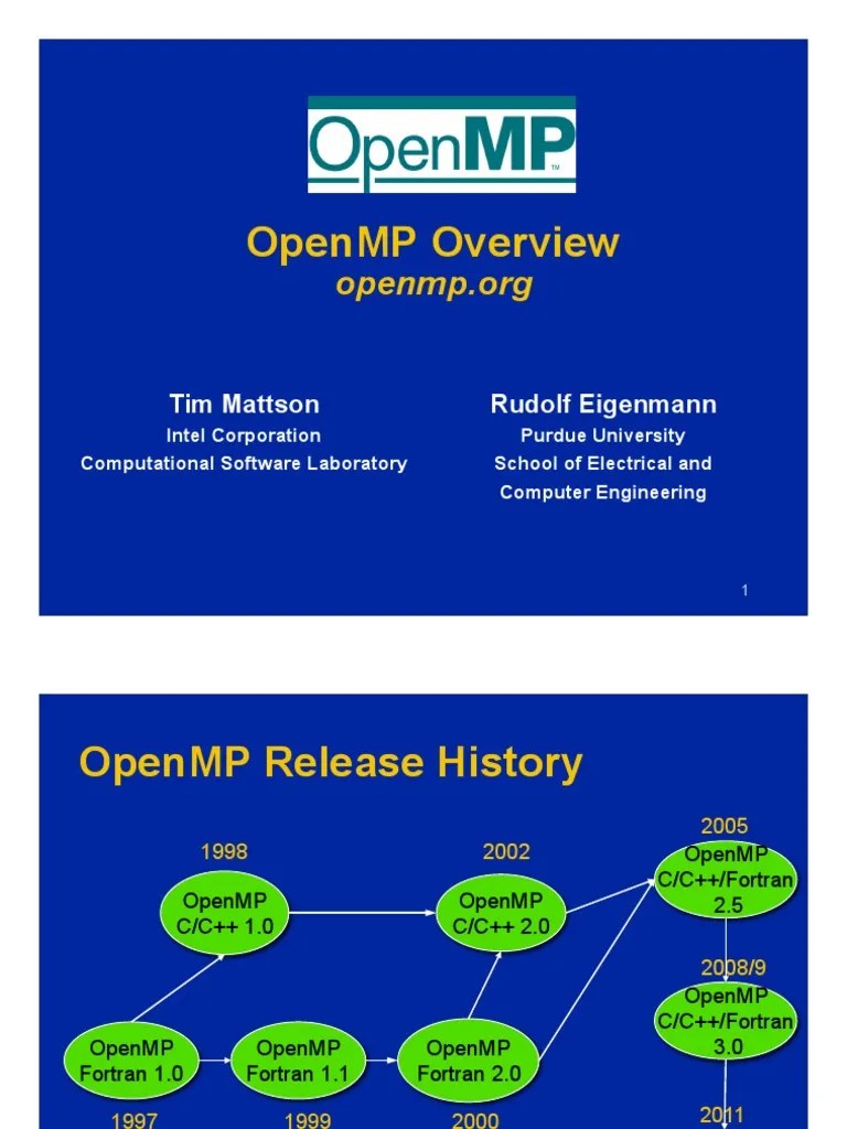 Openmp Overview | Download Free PDF | Systems Engineering | Parallel ...