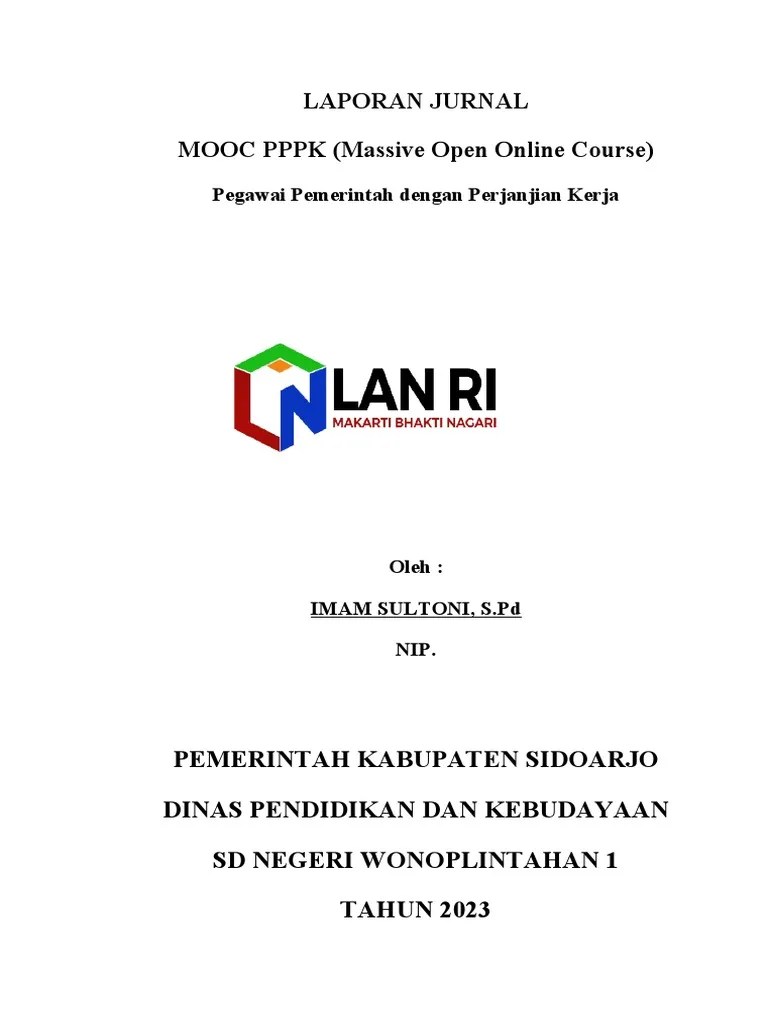Contoh Jurnal Mooc PPPK | PDF