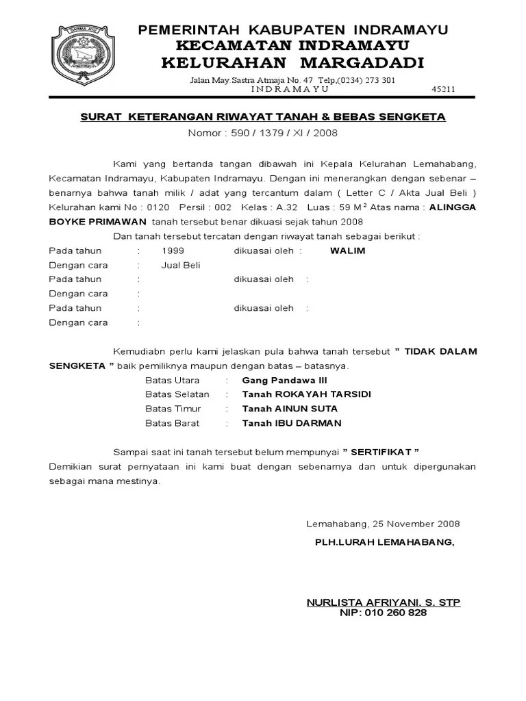 Surat Keterangan Tanah | PDF