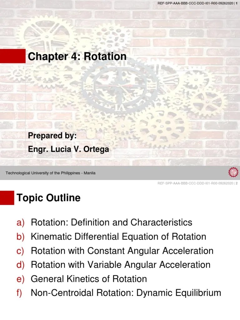 BES6-M - Chapter 4 | PDF | Rotation Around A Fixed Axis | Kinematics