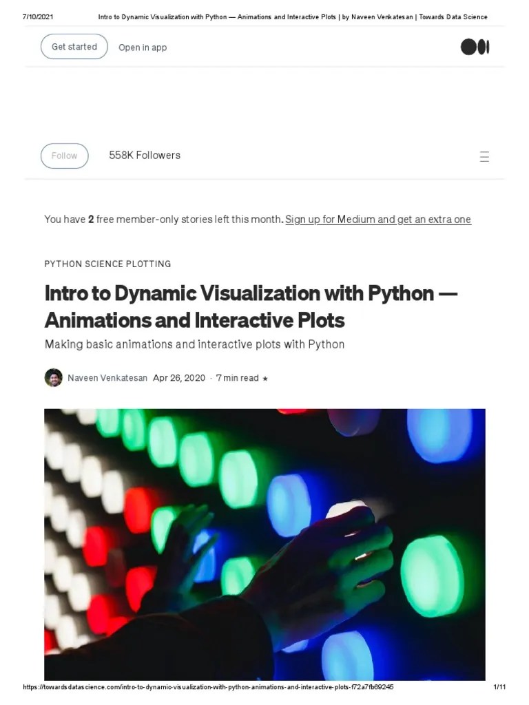 Intro To Dynamic Visualization With Python - Animations And Interactive ...