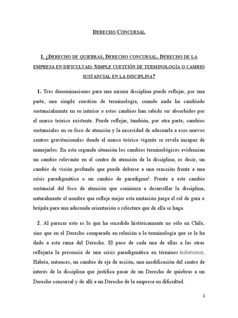 Derecho Concursal Parte General01 | PDF | Bancarrota | Liquidación