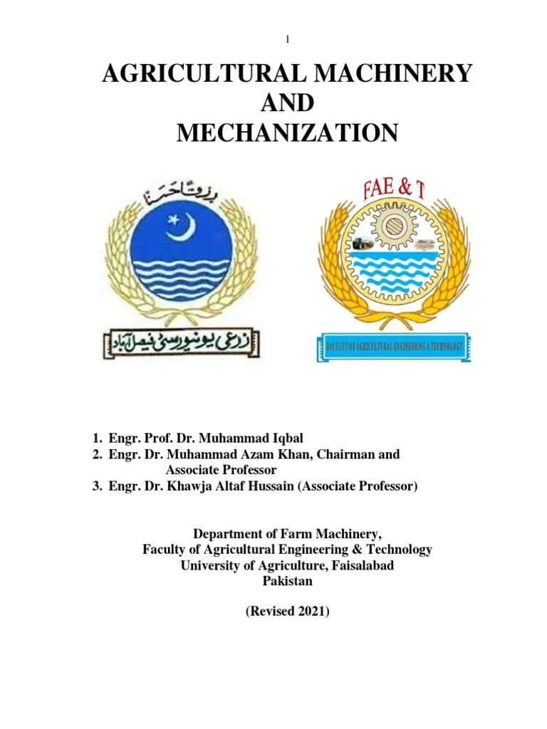 010321agricultural Machinery And Mechanization-Revised 2021 | PDF ...