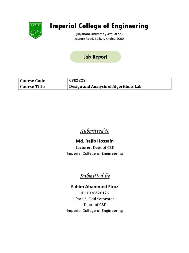 Algo Lab Fahim | PDF | Computer Science | C++