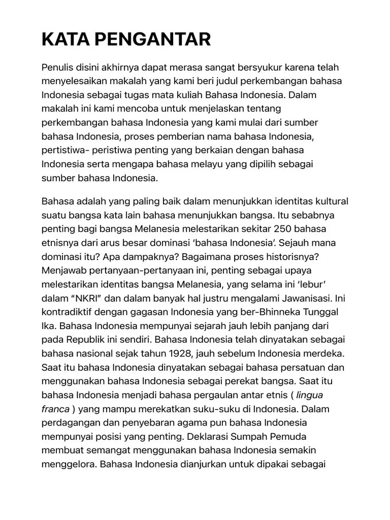 Makalah-bahasa-Indonesia - MAKALAH PERKEMBANGAN BAHASA INDONEISA ...