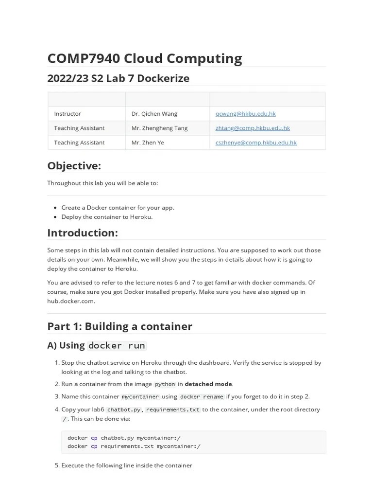7 - Dockerize | PDF | Computer Architecture | Computer Science