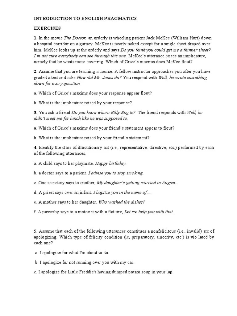 Linguistics For Non-Linguists Exercises - Thinh | PDF | Question | Communication