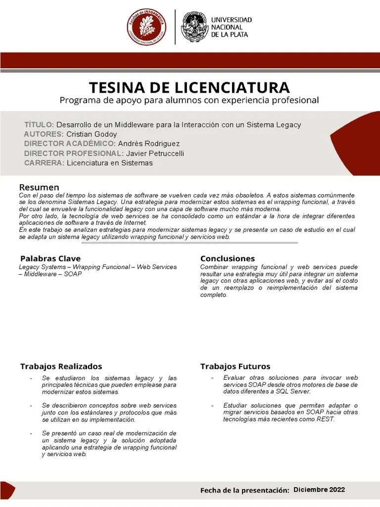 Desarrollo De Un Middleware Para La Interacción Con Un Sistema Legacy ...