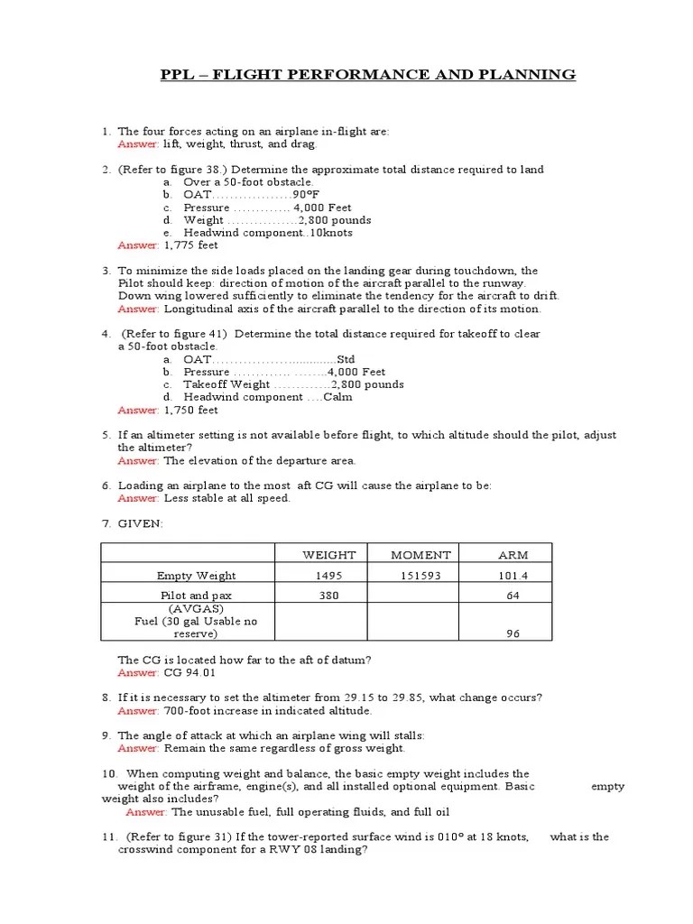 Flight Performance And Planning (PPL) | PDF | Aircraft | Flight
