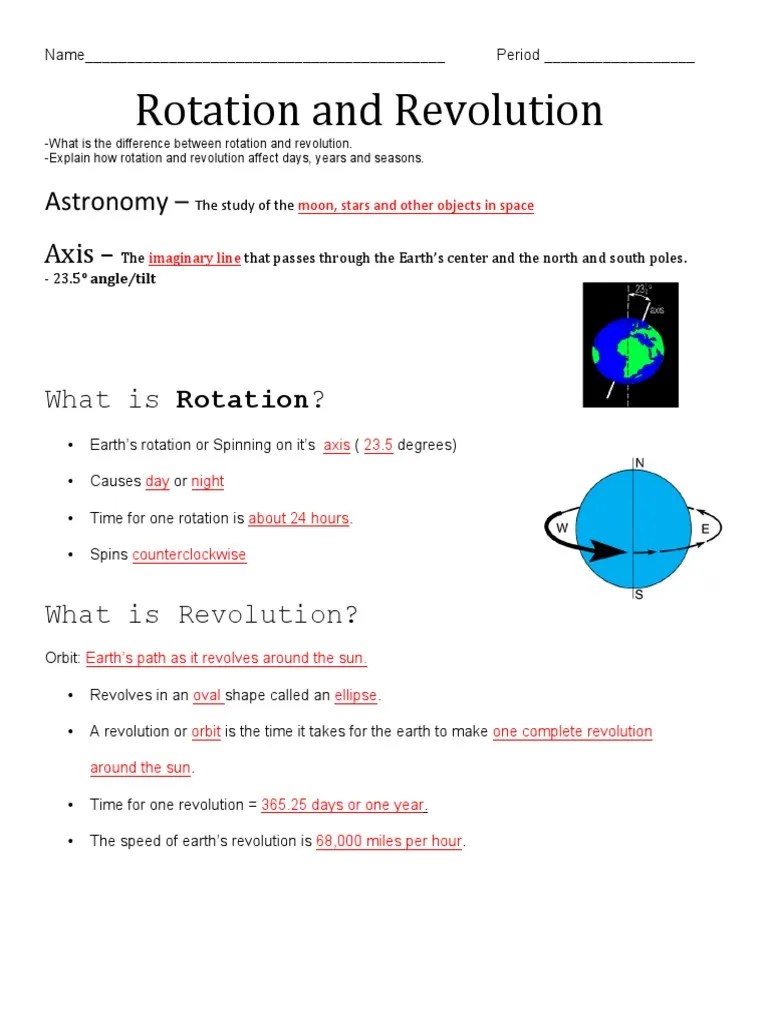 Earth's Revolution | PDF