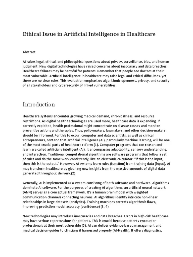 AI In Healthcare | PDF | Artificial Intelligence | Intelligence (AI ...