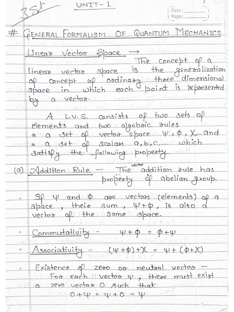 Quantum Mechanics Unit 1st | PDF