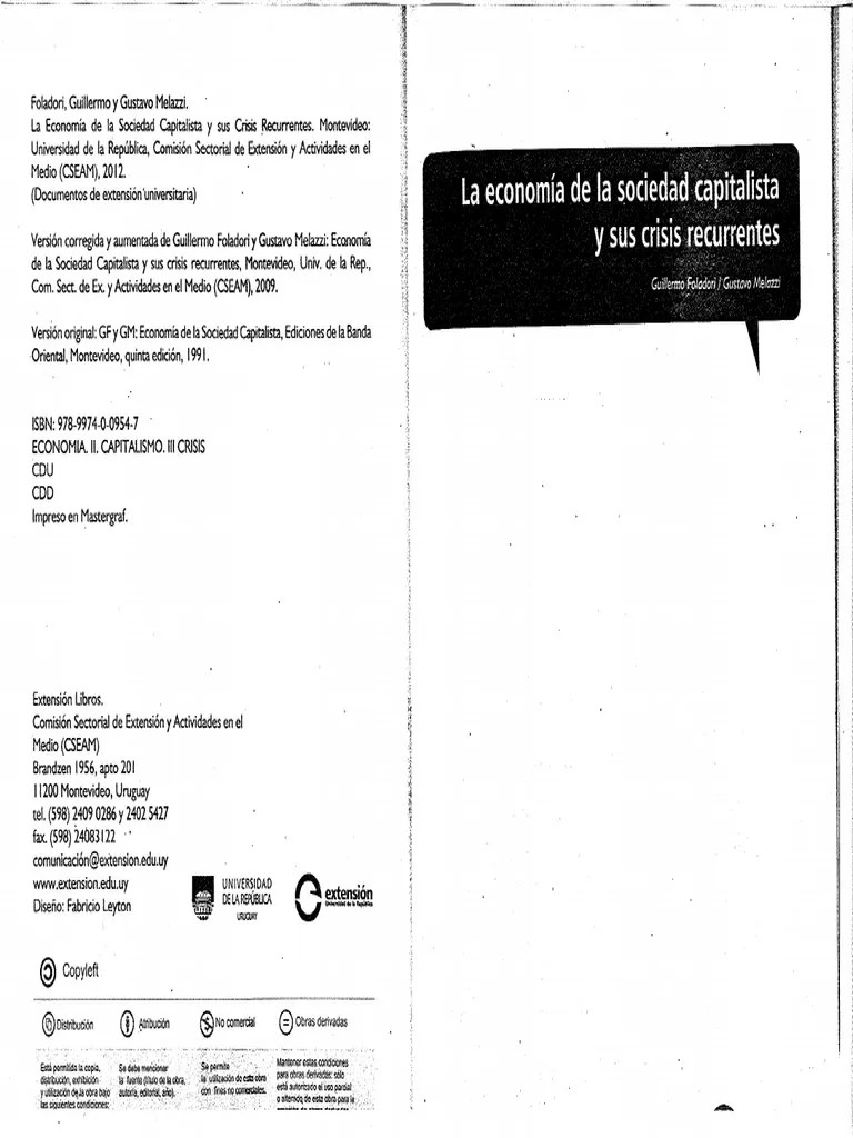Foladori Y Melazzi La Economia De La Sociedad Capitalista Y Sus Crisis ...