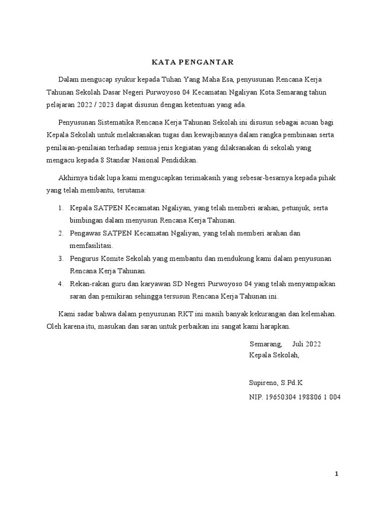 Rencana Kerja Tahunan | PDF