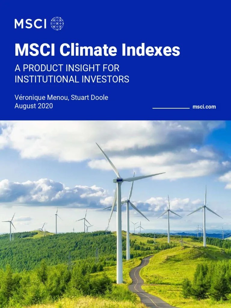 MSCI Climate Indexes Product Insight 2020 | Download Free PDF | Stock Market Index | Low Carbon ...