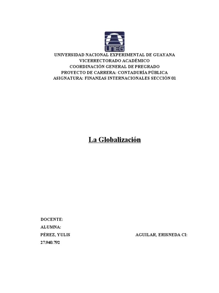 La Globalización | PDF | Globalización | Comercio